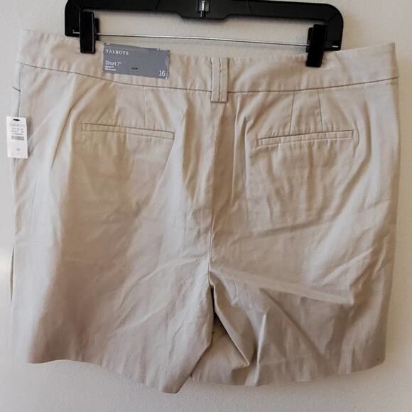 Talbots khaki button Detail shorts 7 inch plus size 16 new!!! - Picture 5 of 10